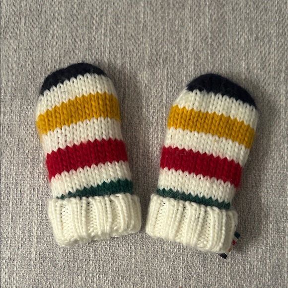 H By Hudson Other - Hudson Bay Striped Multicolor Knit Mittens for Kids
